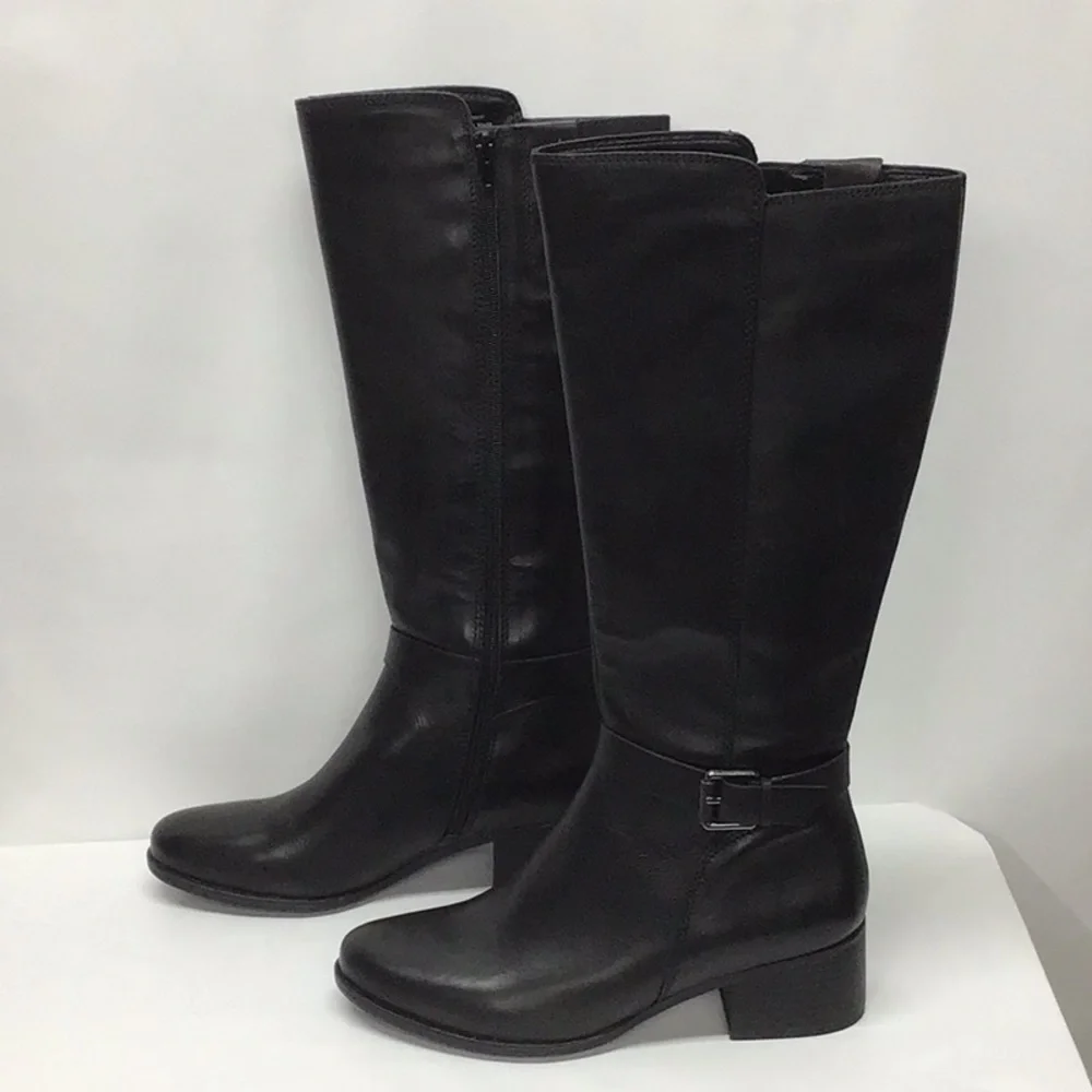 Naturalizer KALONA - NWOT black leather tall boots size 9M - Picture 3 of 8